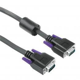 Hama VGA propojovací kabel, 15pin., 75 ohmů, ferity, 1,8 m, černý - zvětšit obrázek